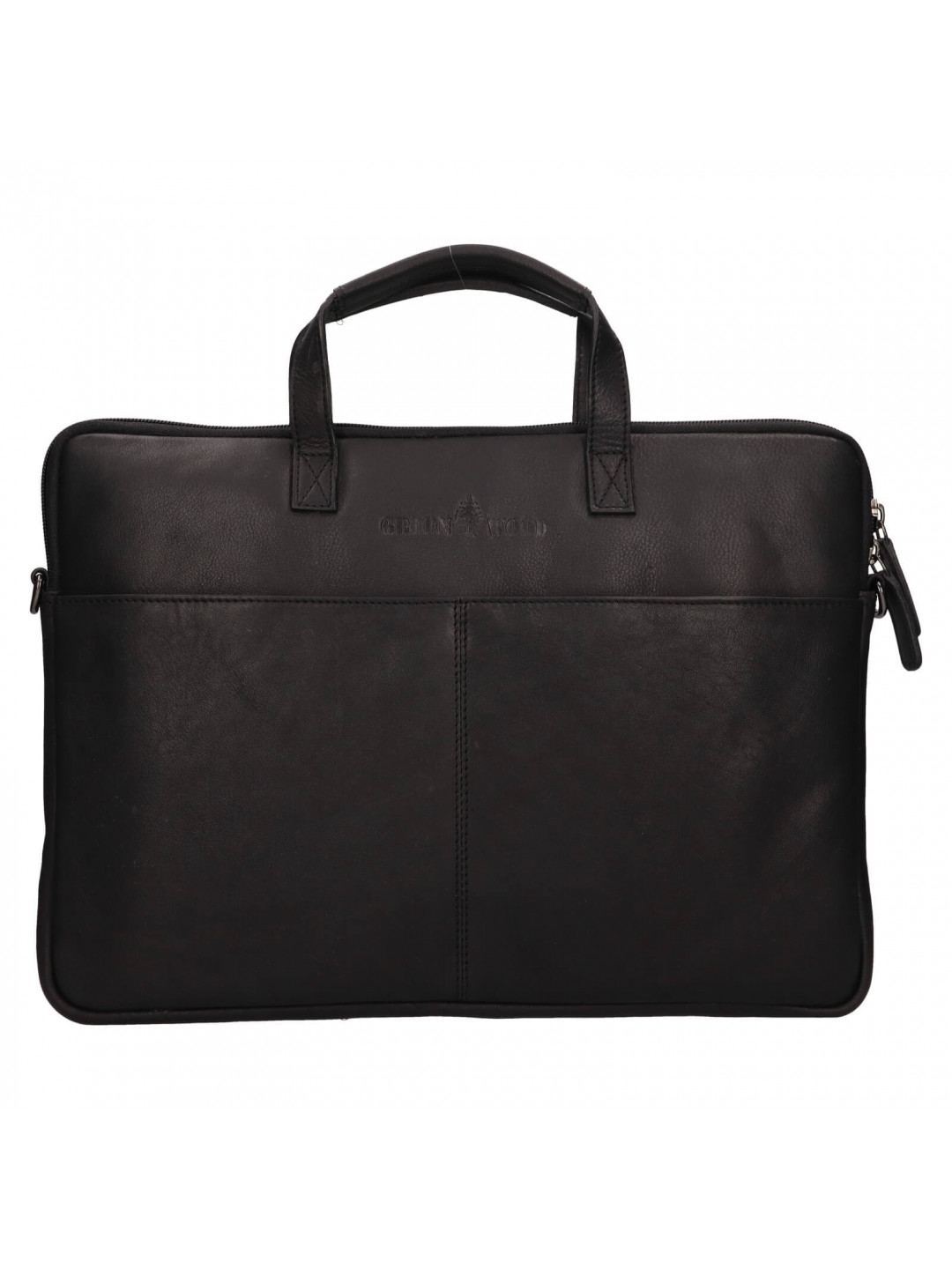 Pánská kožená taška na notebook Greenwood Levone – černá