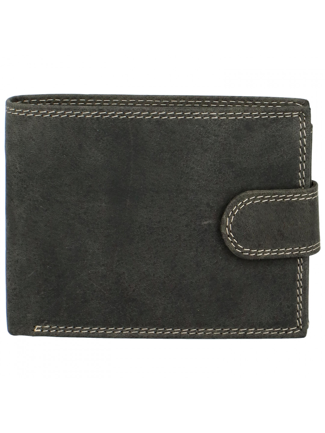 Pánská kožená peněženka černá broušená – Tomas Alkiko