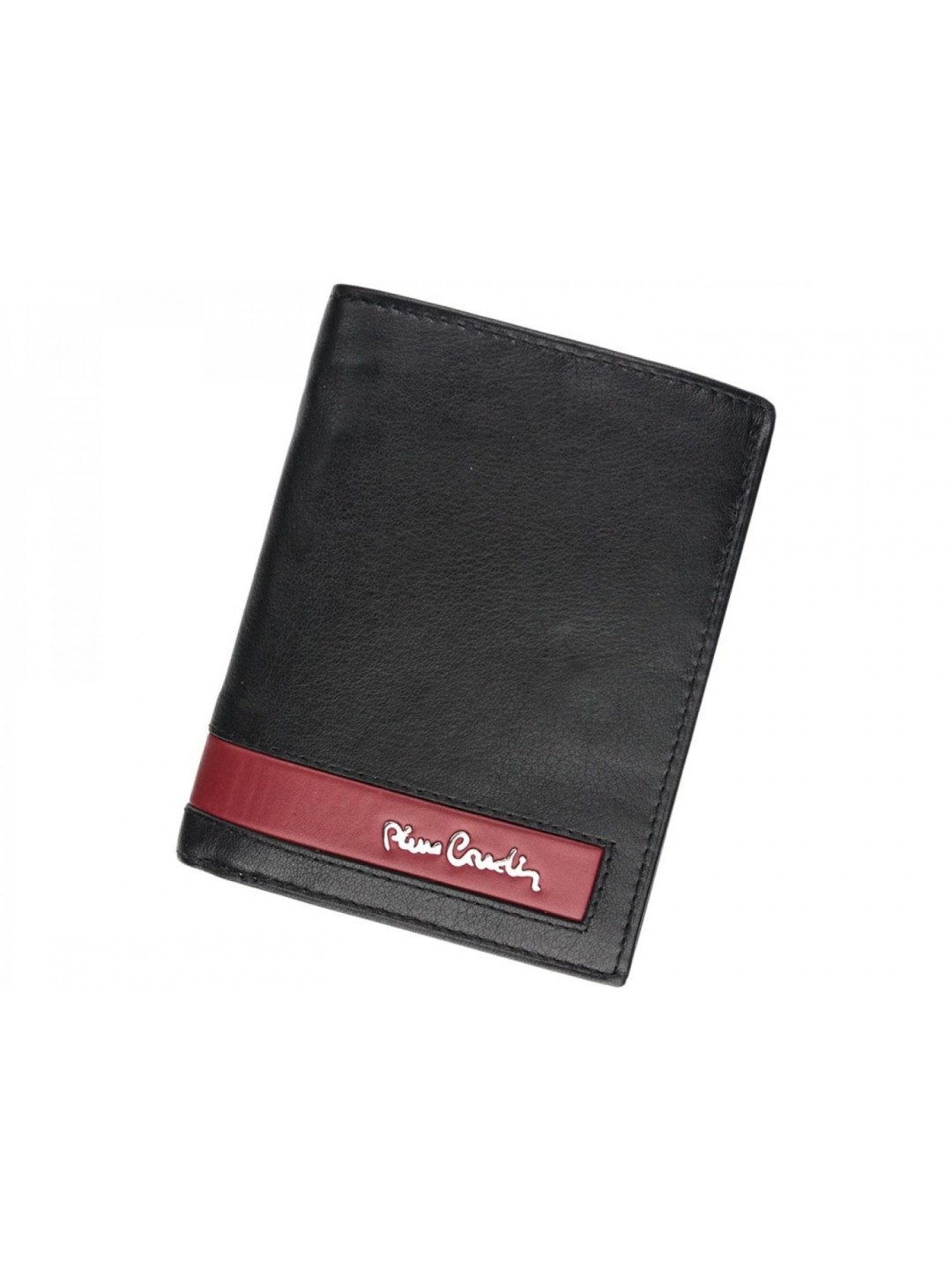 Pánská kožená peněženka černo červená – Pierre Cardin Westford