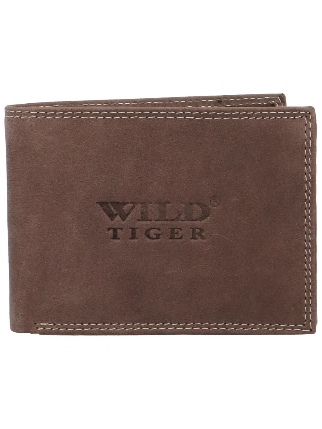 Pánská kožená peněženka tmavě hnědá – Wild Tiger Leonard
