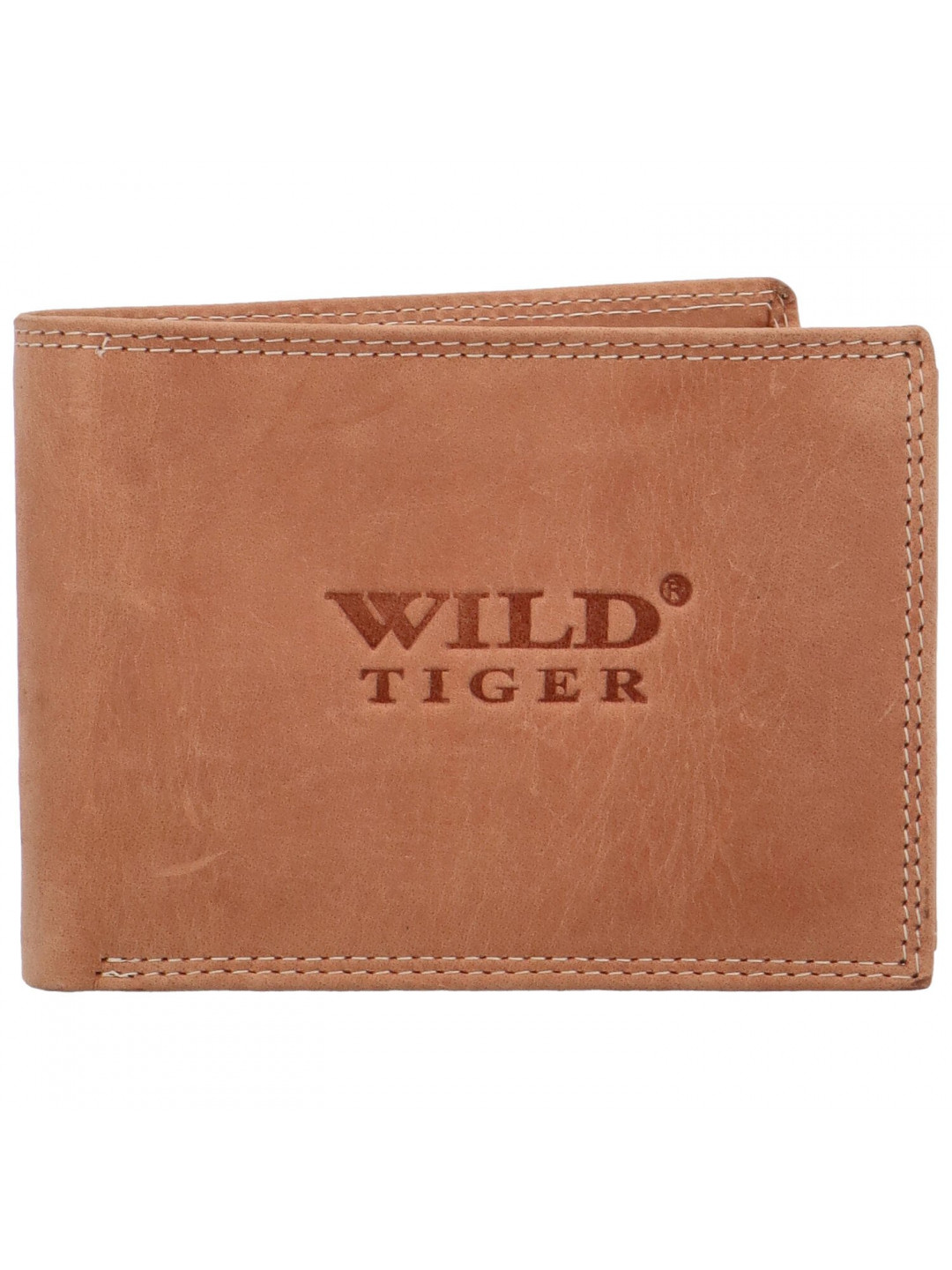 Pánská kožená peněženka světle hnědá – Wild Tiger Leonard
