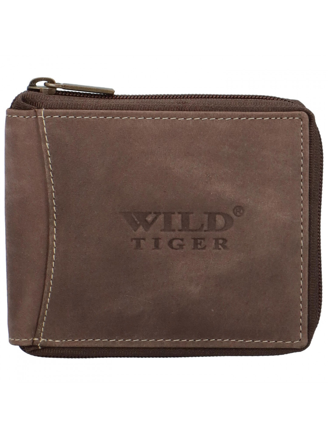Pánská kožená peněženka tmavě hnědá – Wild Tiger Simon