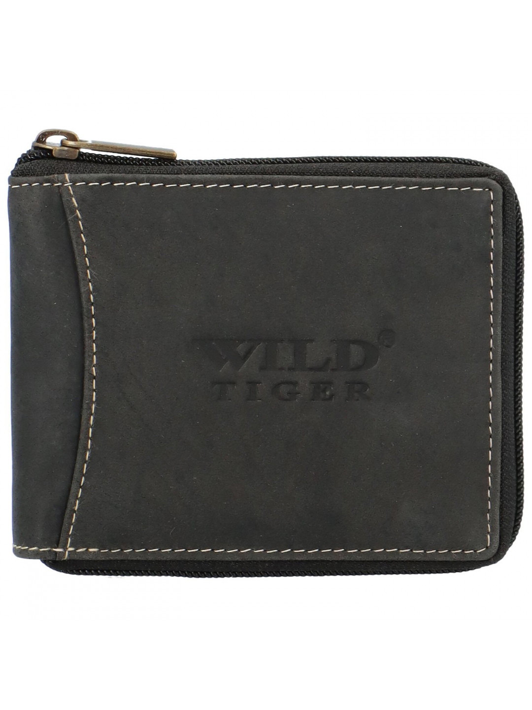 Pánská kožená peněženka černá – Wild Tiger Simon