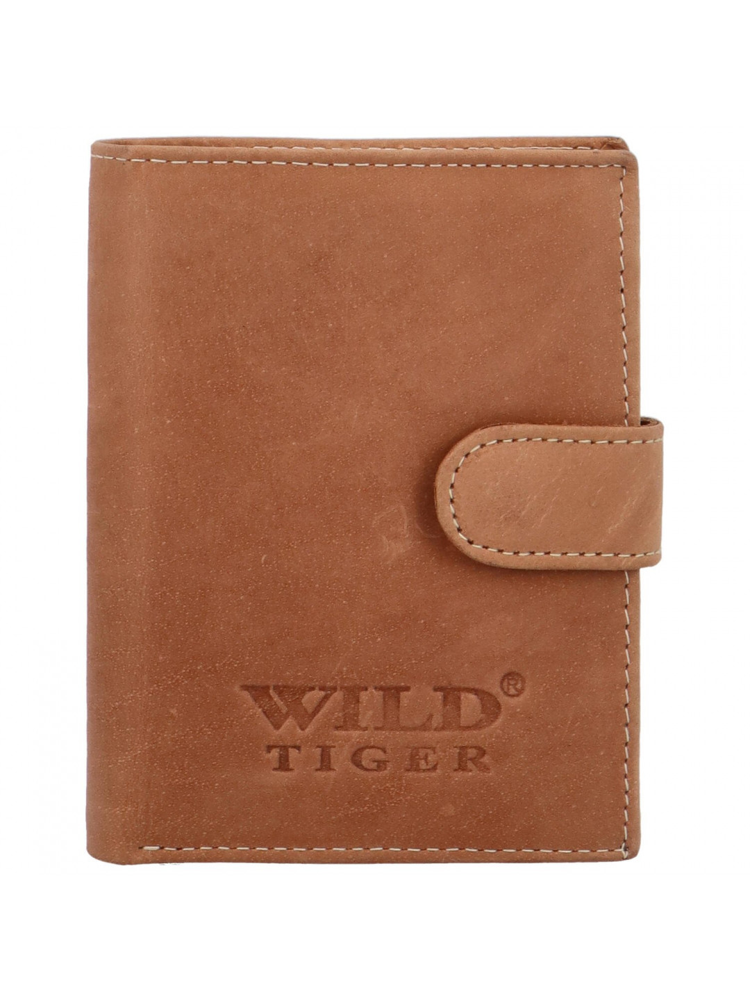Pánská kožená peněženka světle hnědá – Wild Tiger Jonah