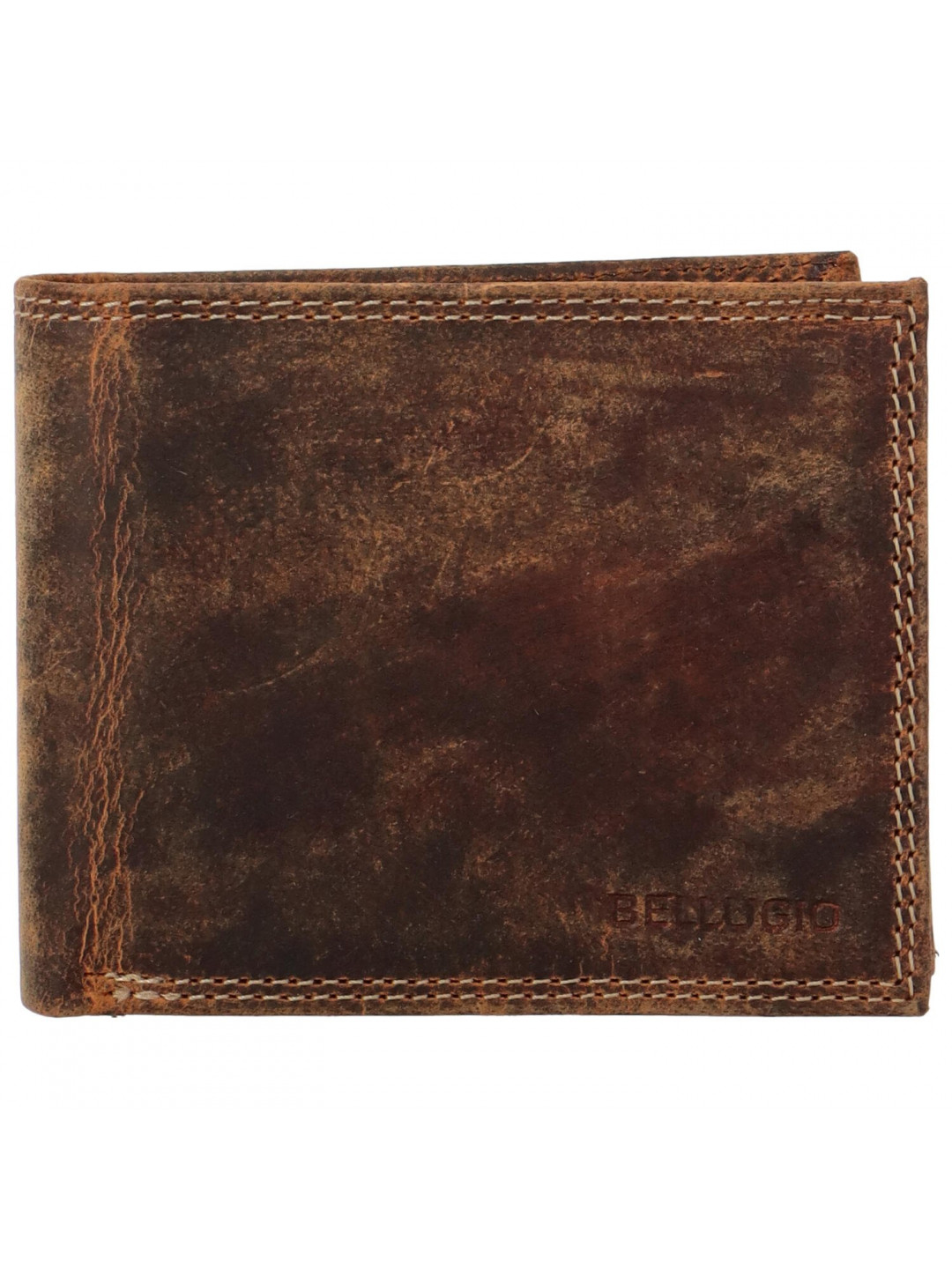 Pánská kožená peněženka tmavě hnědá – Bellugio Massay