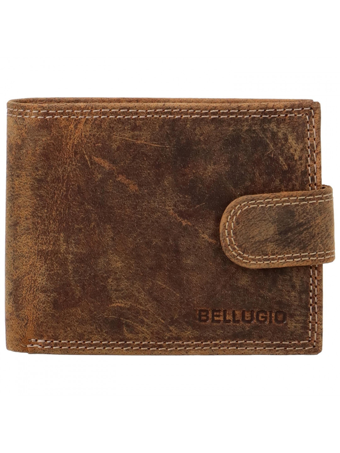 Pánská kožená peněženka tmavě hnědá – Bellugio Lokys
