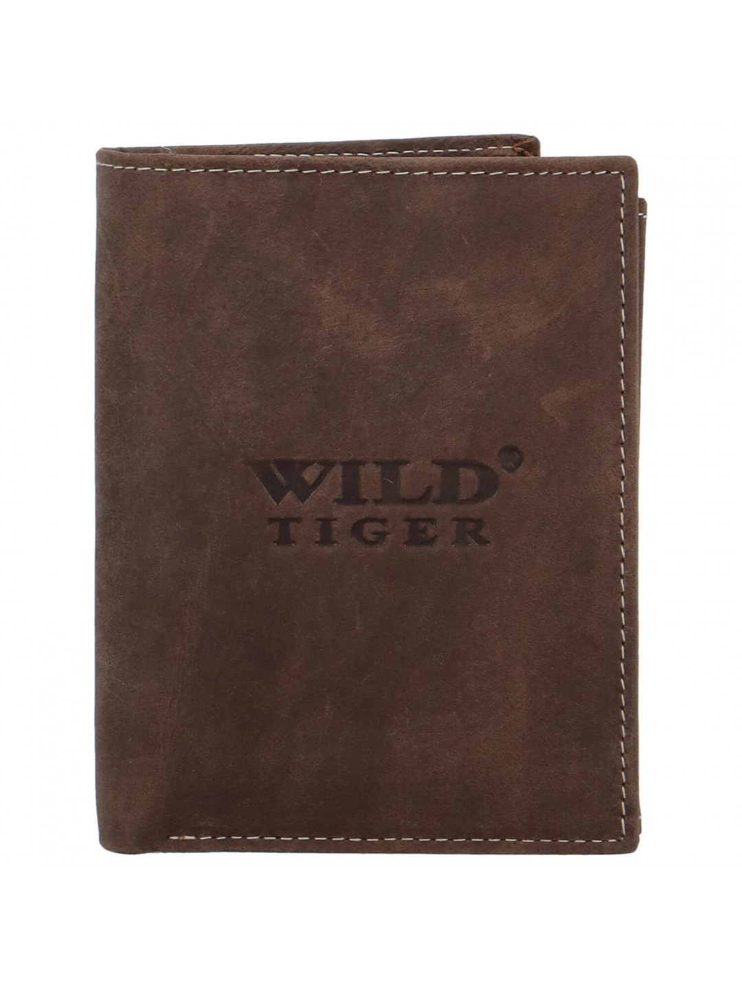 Pánská kožená peněženka tmavě hnědá – Wild Tiger Stefan