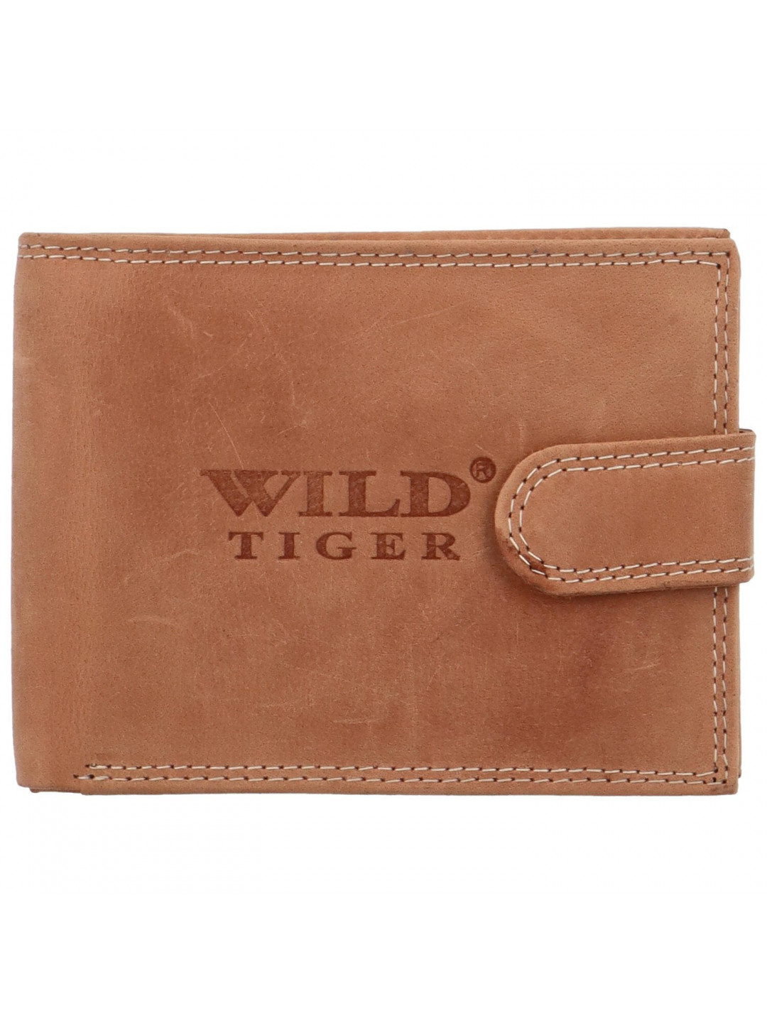 Pánská kožená peněženka světle hnědá – Wild Tiger Nolan