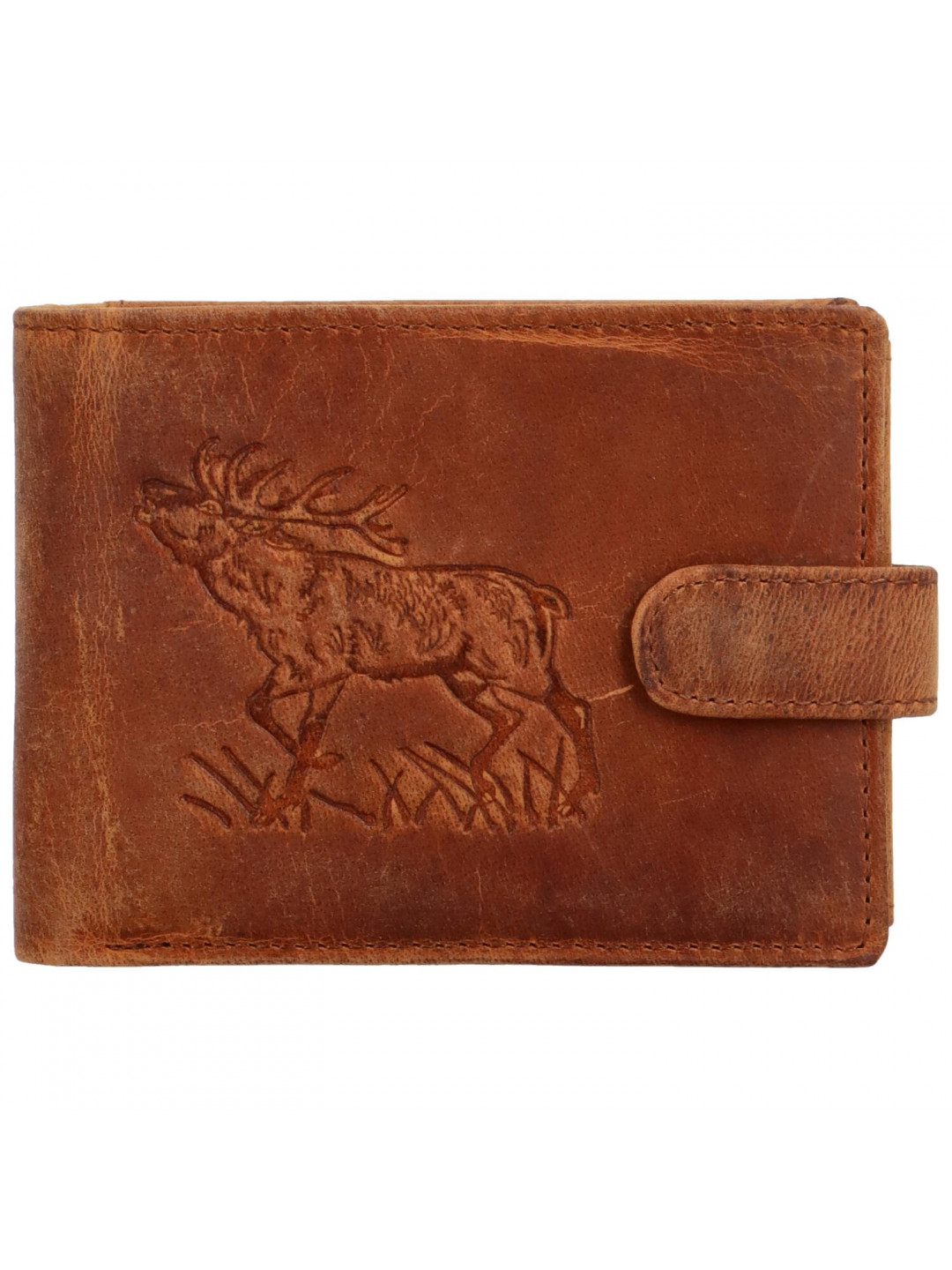 Pánská kožená peněženka camel – Bellugio Yeryss Jelen