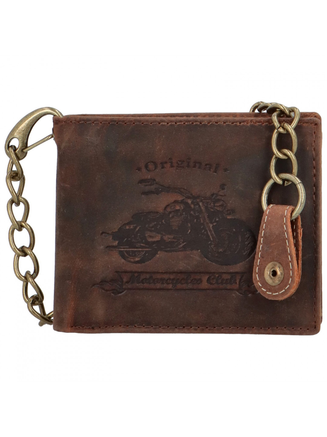 Pánská kožená peněženka hnědá – Bellugio Yeryss Motorbike