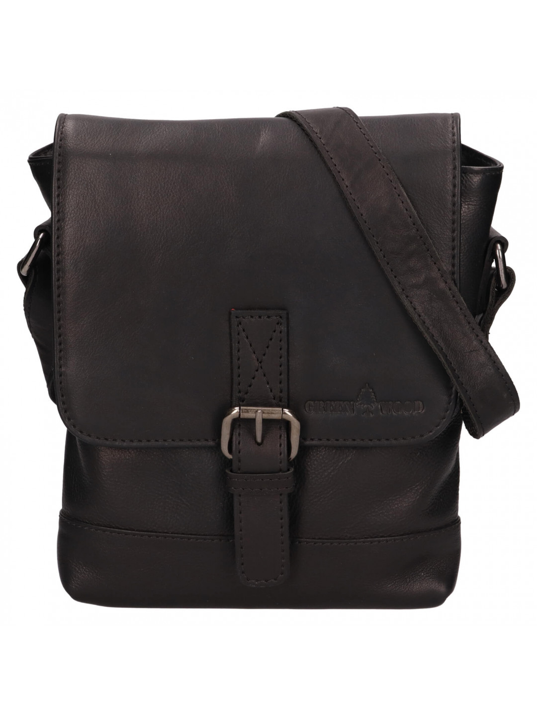 Pánská kožená taška přes rameno Greenwood Fion – černá