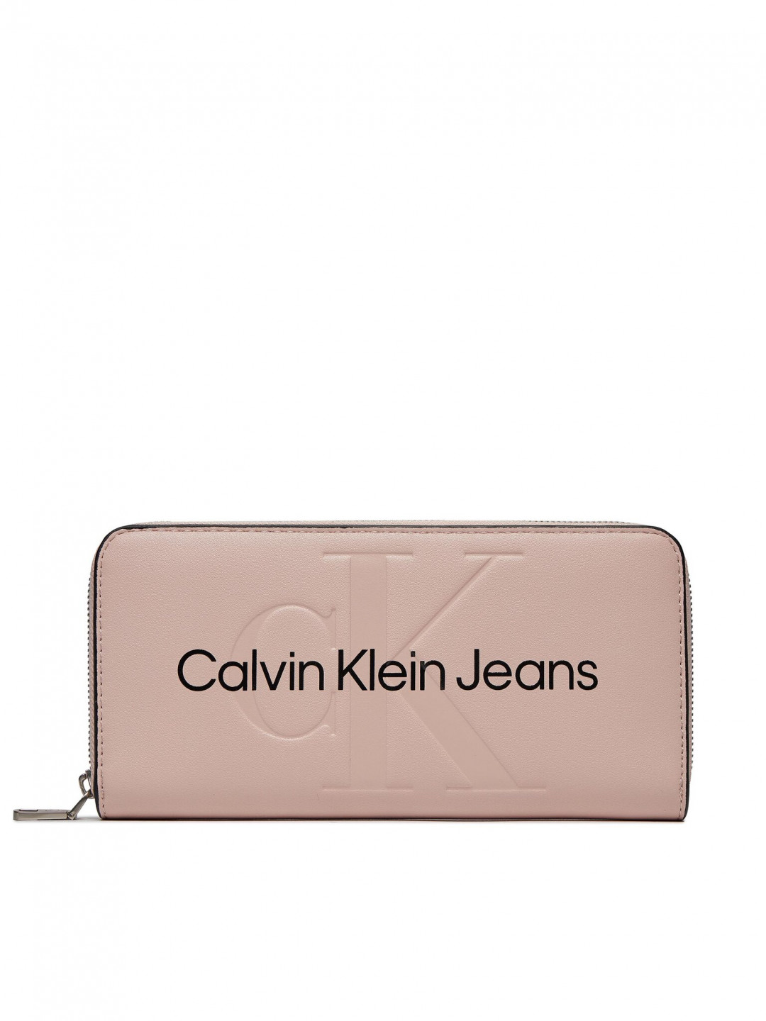 Calvin Klein Jeans Velká dámská peněženka Sculpted Mono Zip Around Mono K60K607634 Růžová