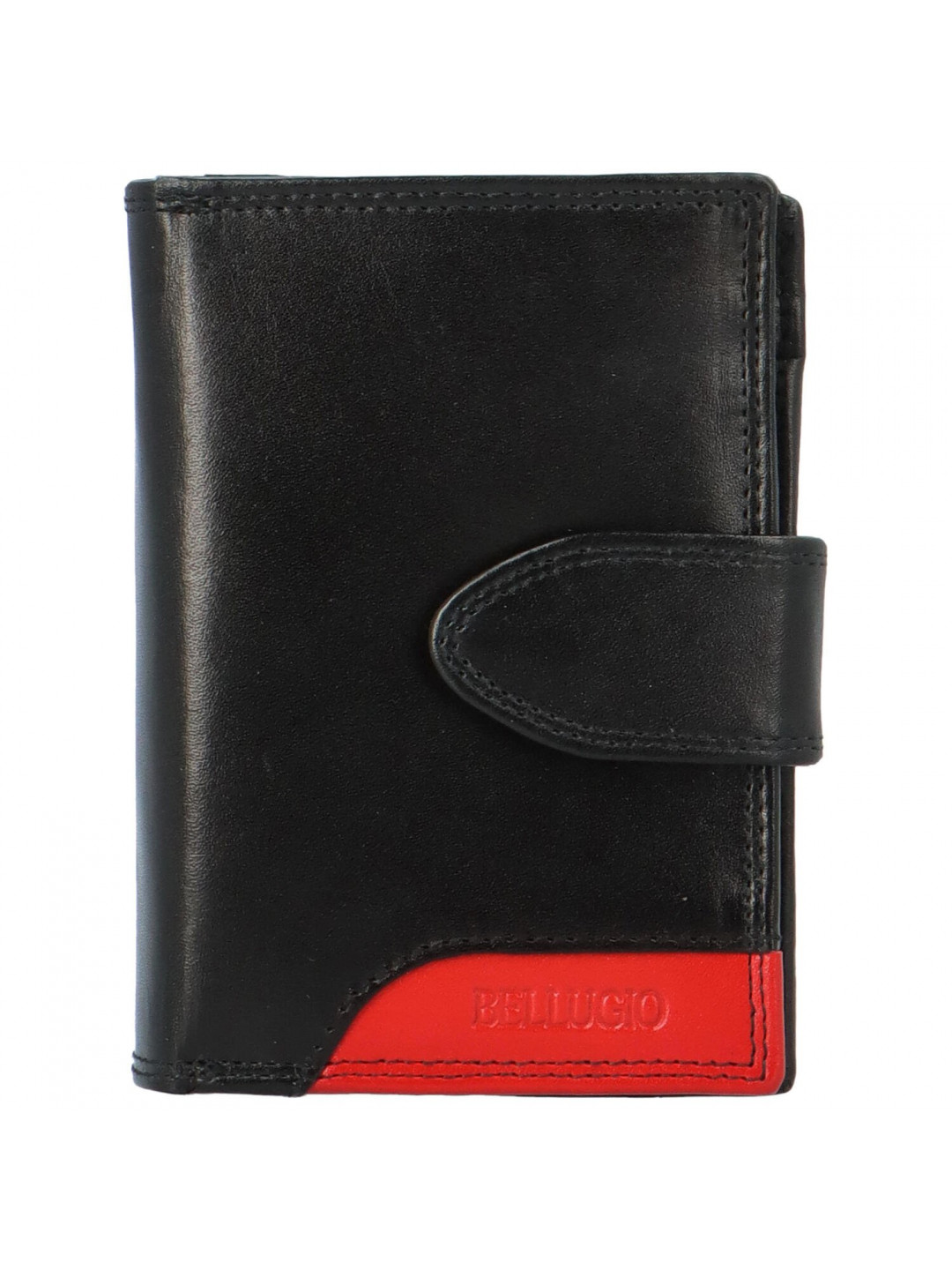 Dámská kožená peněženka černo červená – Bellugio Misaya