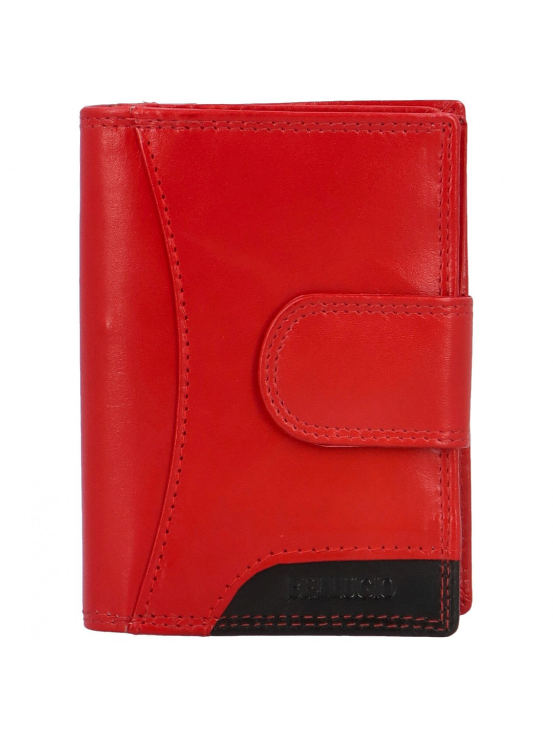 Dámská kožená peněženka červeno černá – Bellugio Clouee