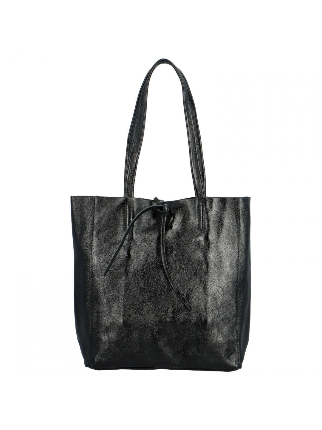 Dámská kožená kabelka černá – Delami Vera Pelle Ernesta