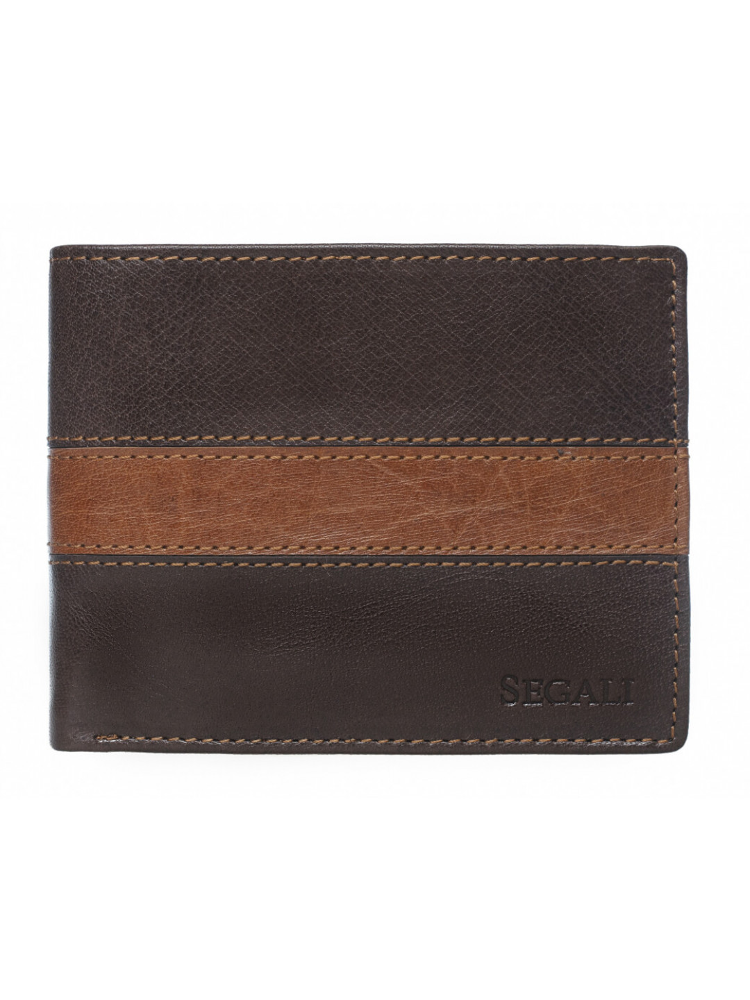 SEGALI Pánská kožená peněženka 81096 brown tan
