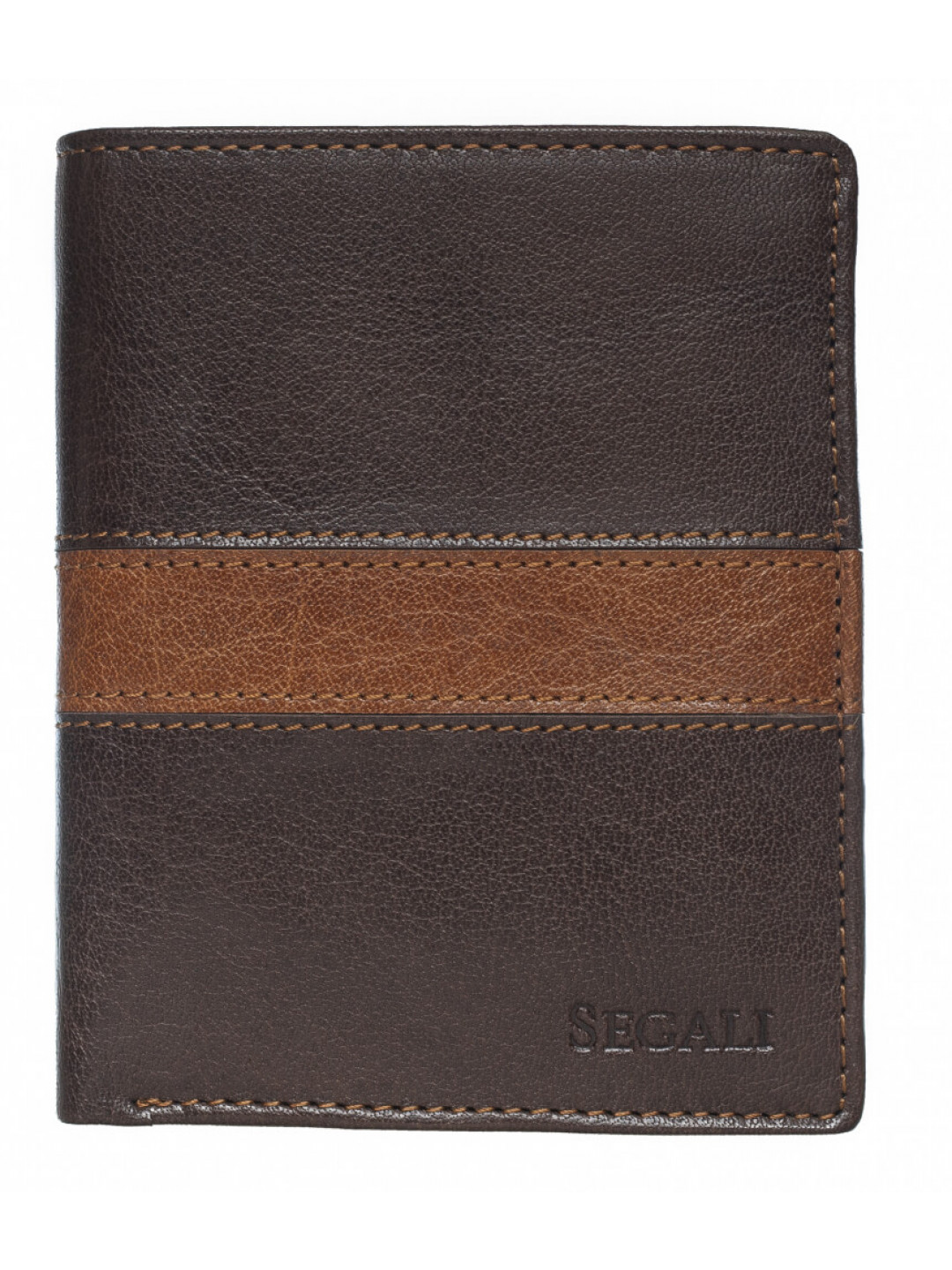 SEGALI Pánská kožená peněženka 81095 brown tan