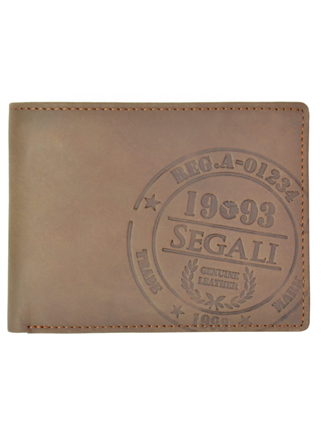SEGALI Pánská kožená peněženka 614826 A brown