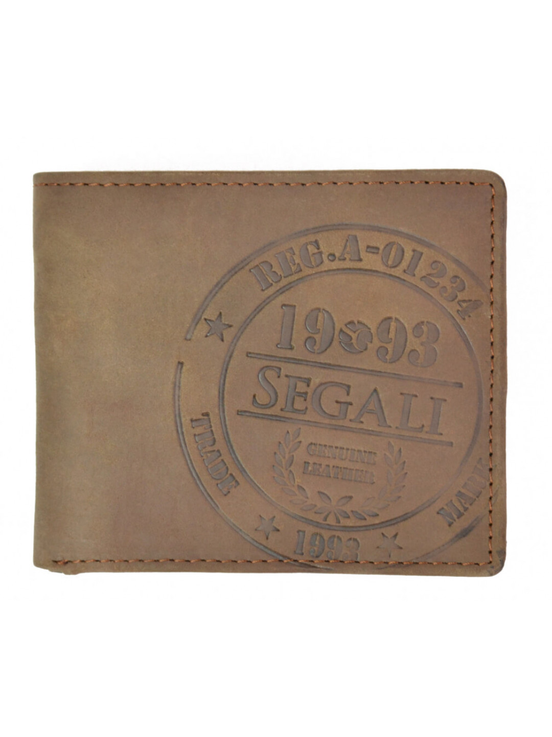 SEGALI Pánská kožená peněženka 614827 A brown
