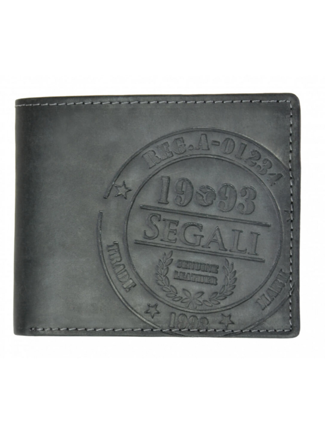SEGALI Pánská kožená peněženka 614827 A black
