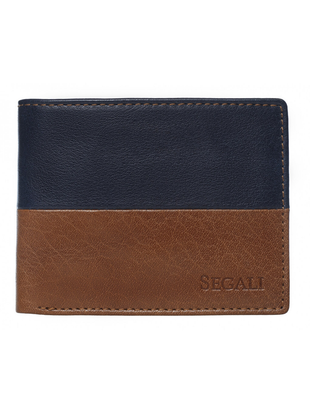 SEGALI Pánská kožená peněženka 80892 cognac blue
