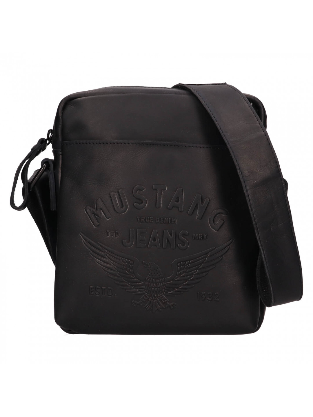Pánská kožená taška přes rameno Mustang Demos – černá
