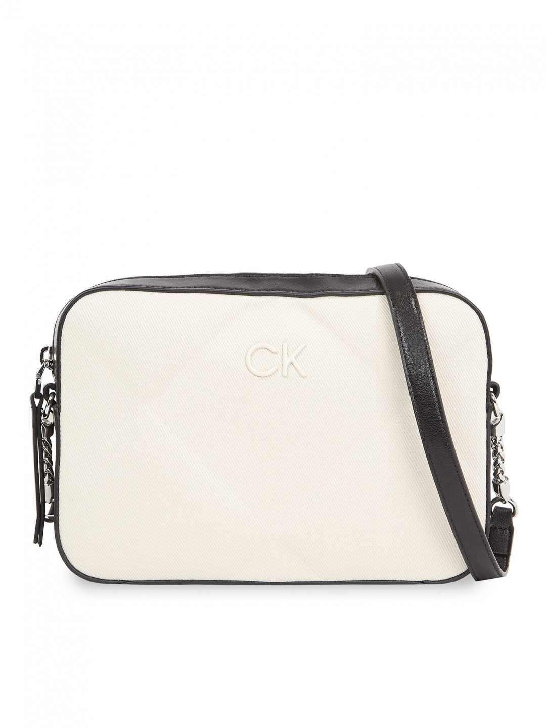 Calvin Klein Kabelka Quilt Camera Bag Canvas K60K611892 Écru