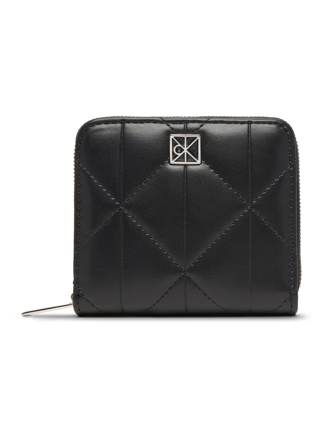 Peněženka Calvin Klein Quilted Square Zip Around LV04F1121G Černá