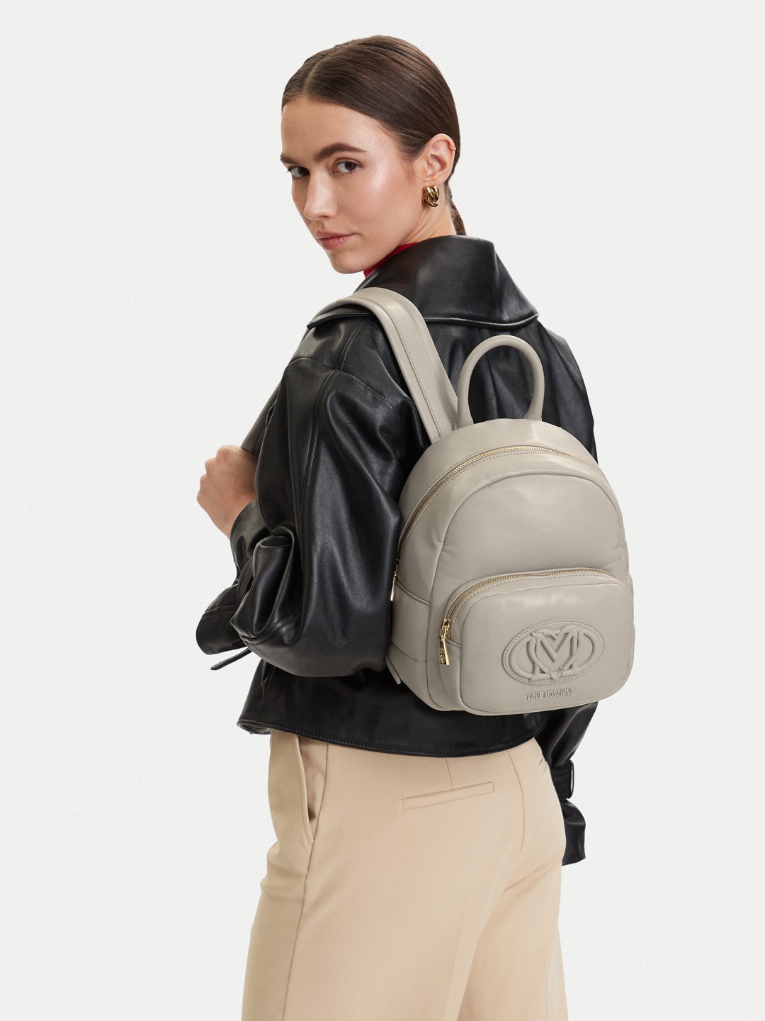 Batoh LOVE MOSCHINO JC4332PP0OKM0101 Šedá