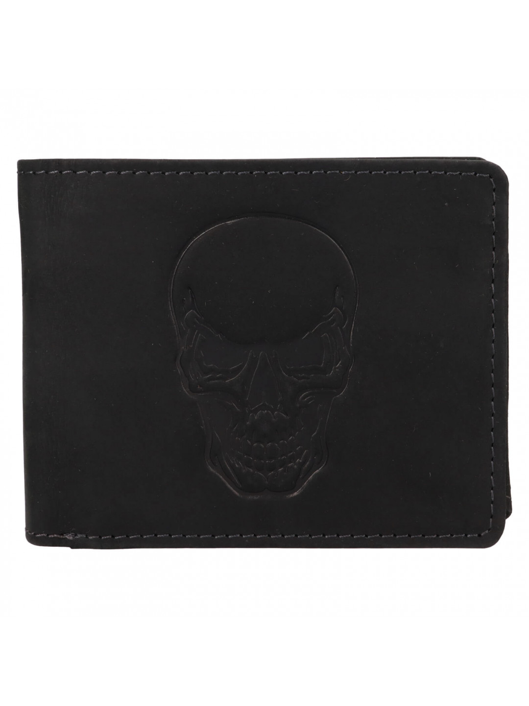Pánská kožená peněženka Lagen Skeleton – černá
