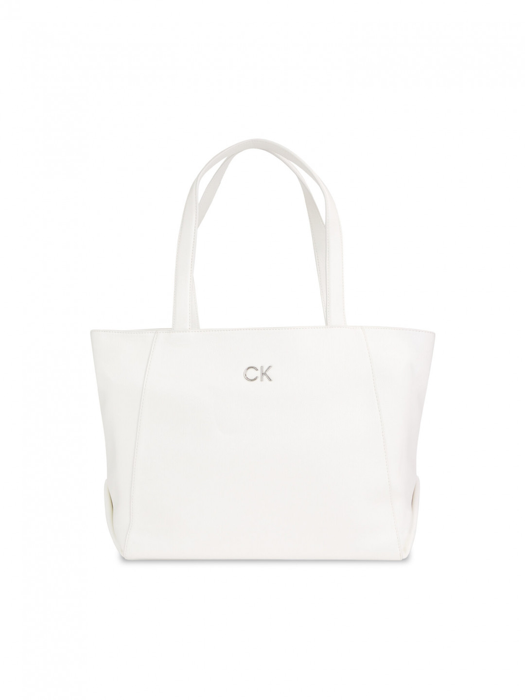 Calvin Klein Kabelka Ck Daily Shopper Medium Pebble K60K611766 Bílá