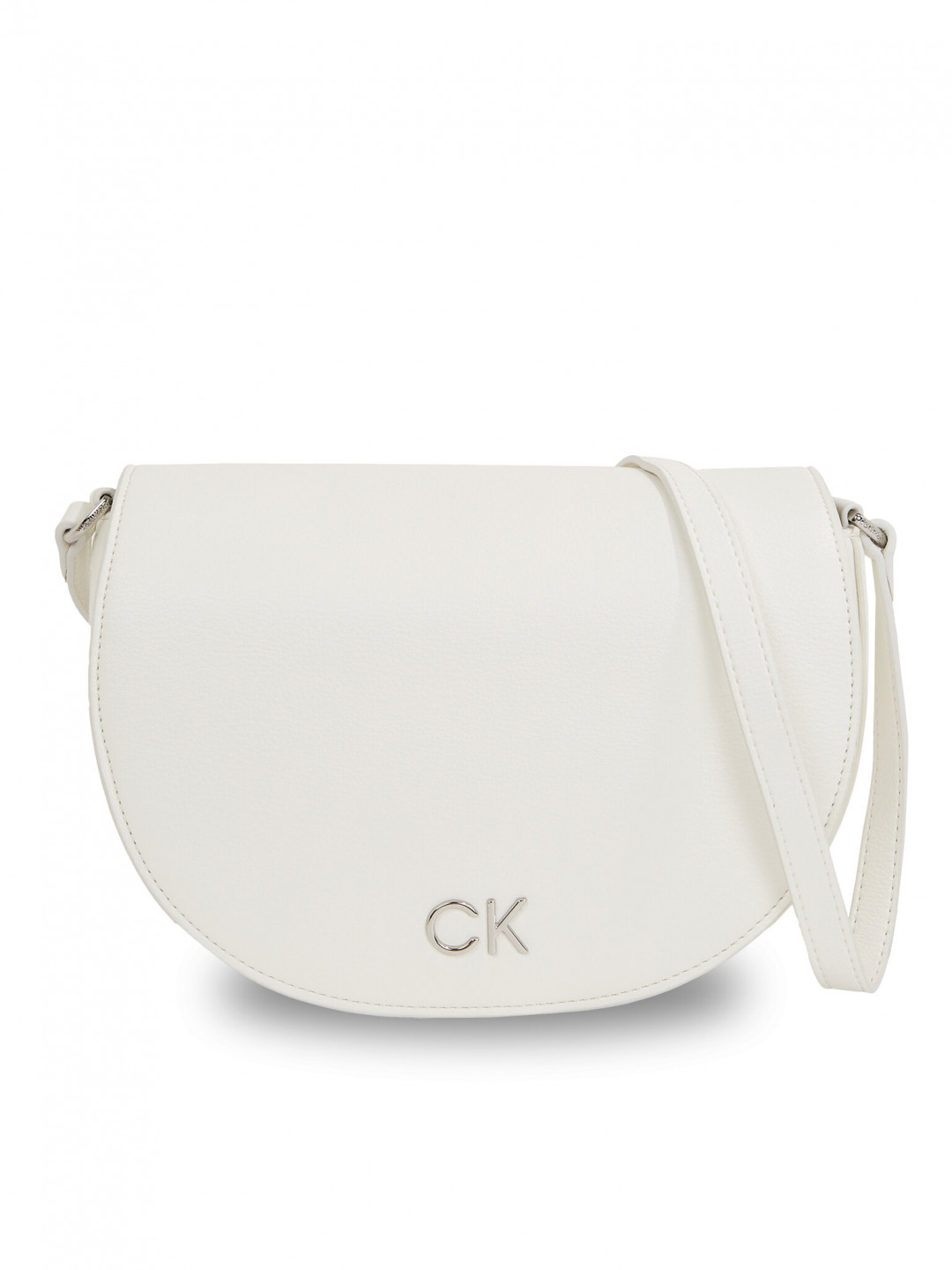 Calvin Klein Kabelka Ck Daily Saddle Bag Pebble K60K611679 Bílá
