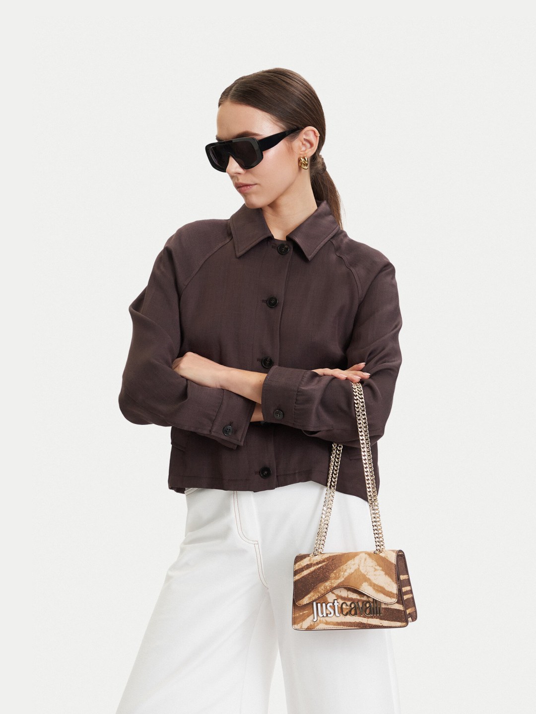 Kabelka Just Cavalli 80RA4BB7 ZSA85 Hnědá