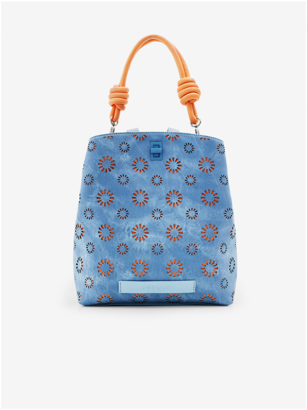 Modrý dámský vzorovaný batoh kabelka Desigual Amorina Sumy Mini