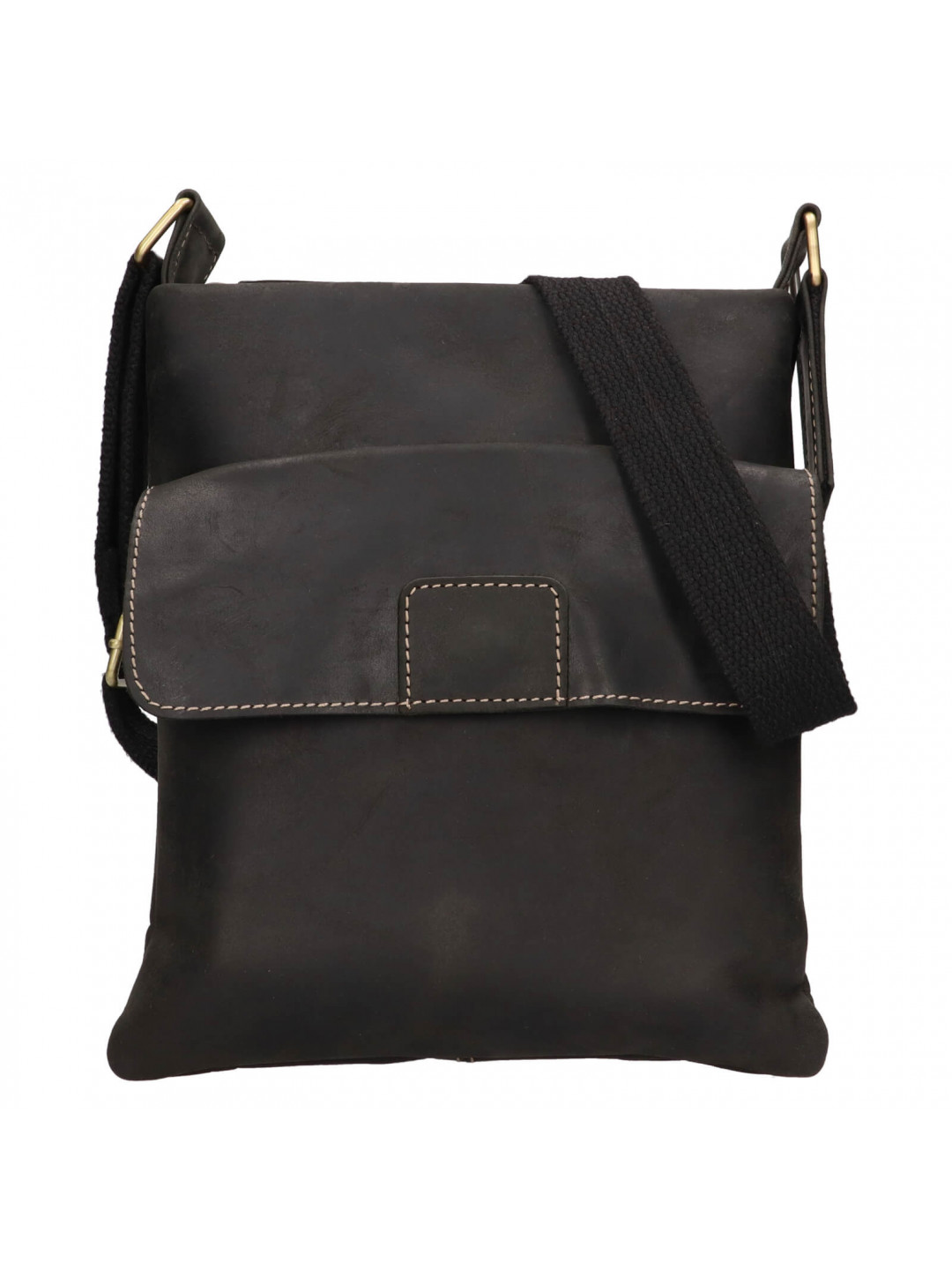 Pánská kožená taška přes rameno HGL Emanuel – černá