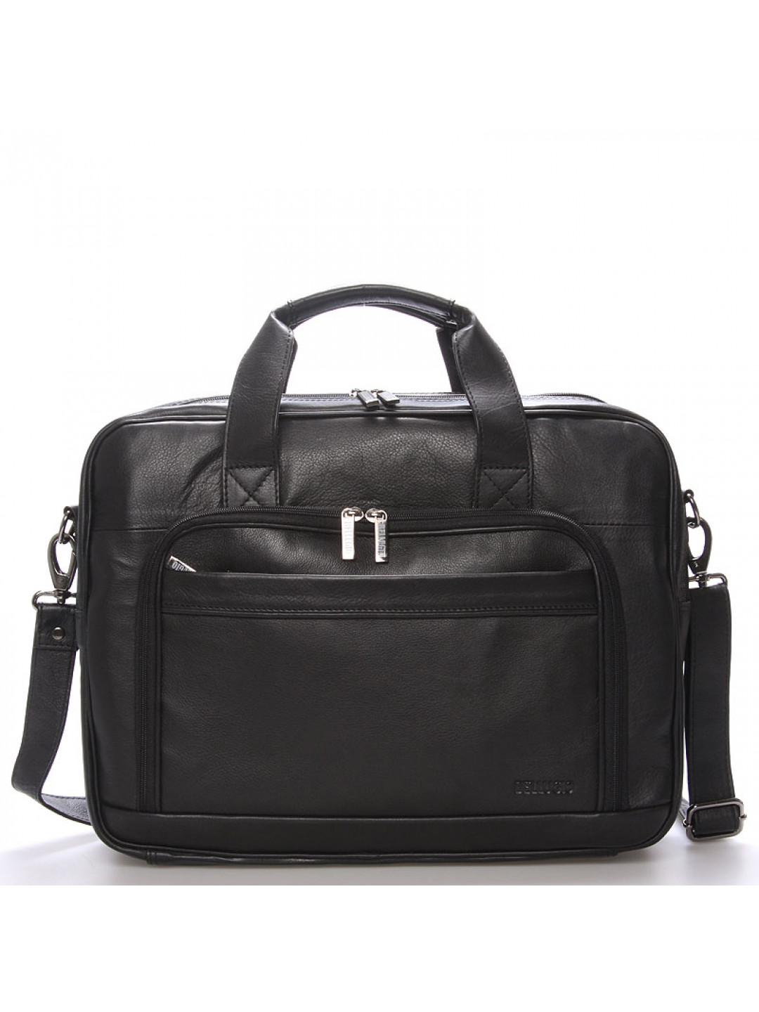 Luxusní pánská kožená taška přes rameno BELLUGIO Casa černá