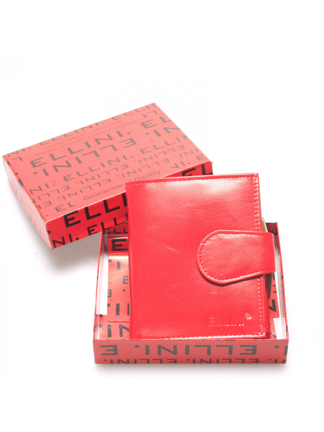 Dámská kožená peněženka červená Ellini Paris