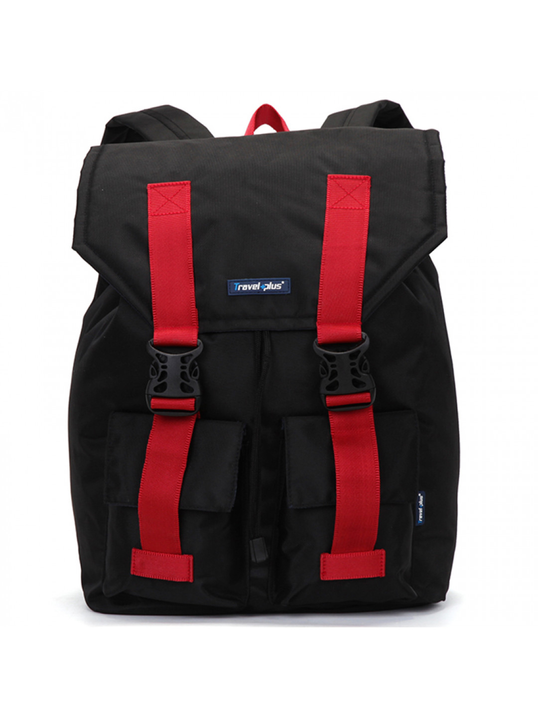 Velký prodyšný multifunkční batoh Travel plus černo-červený