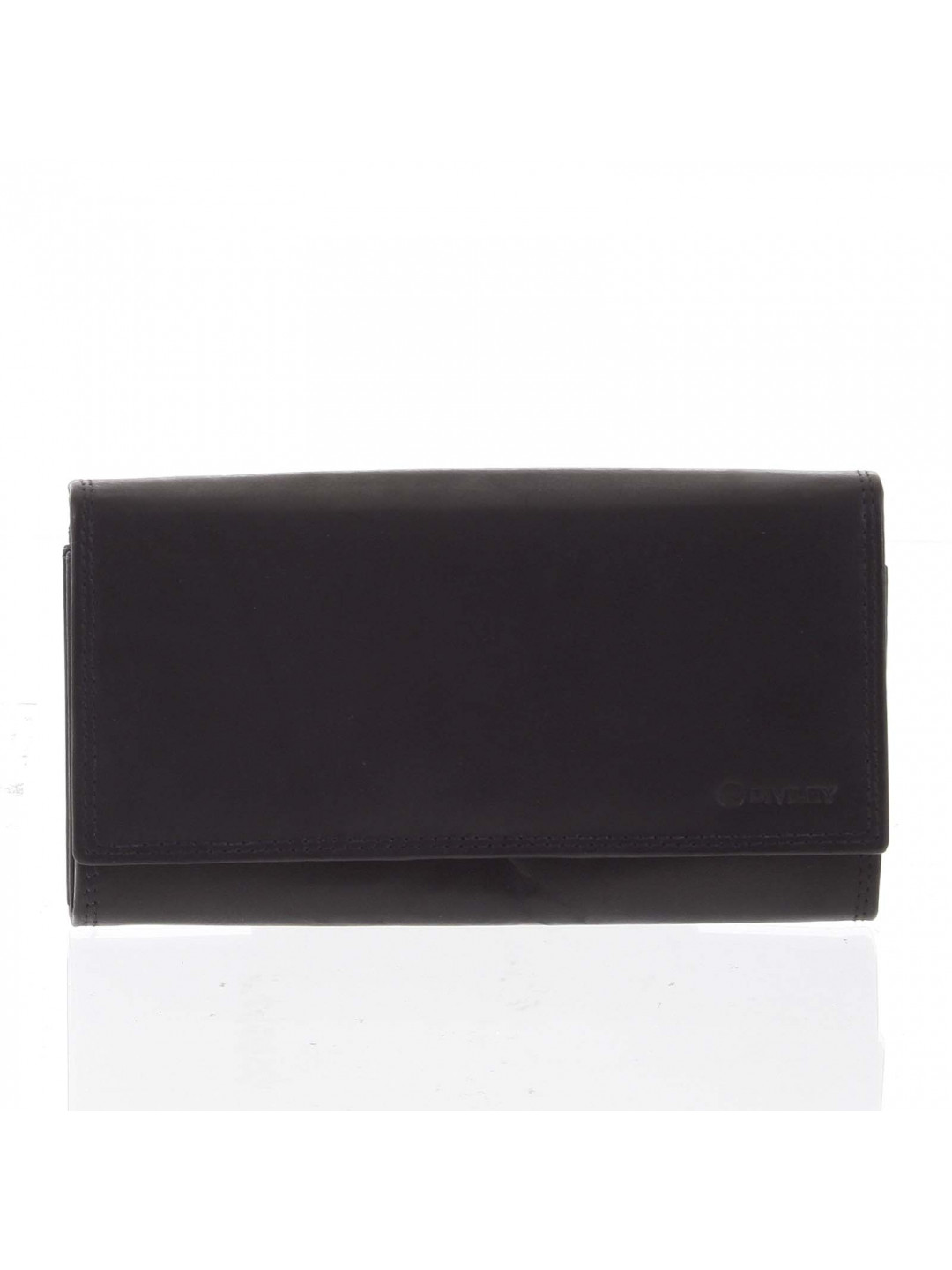 Moderní dámská kožená peněženka černá matná