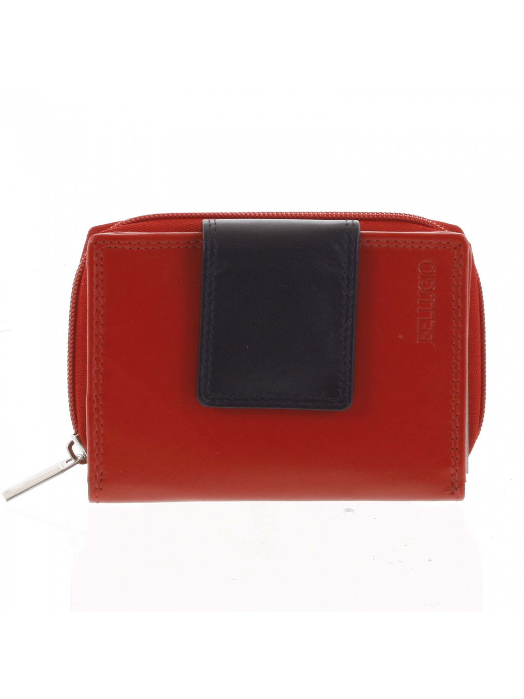 Dámská kožená peněženka Alice červená černá
