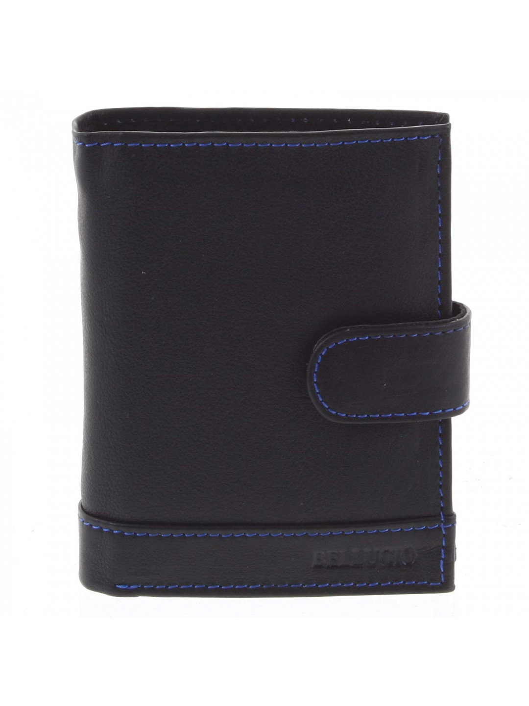 Pánská kožená peněženka Meliccio černá modrá