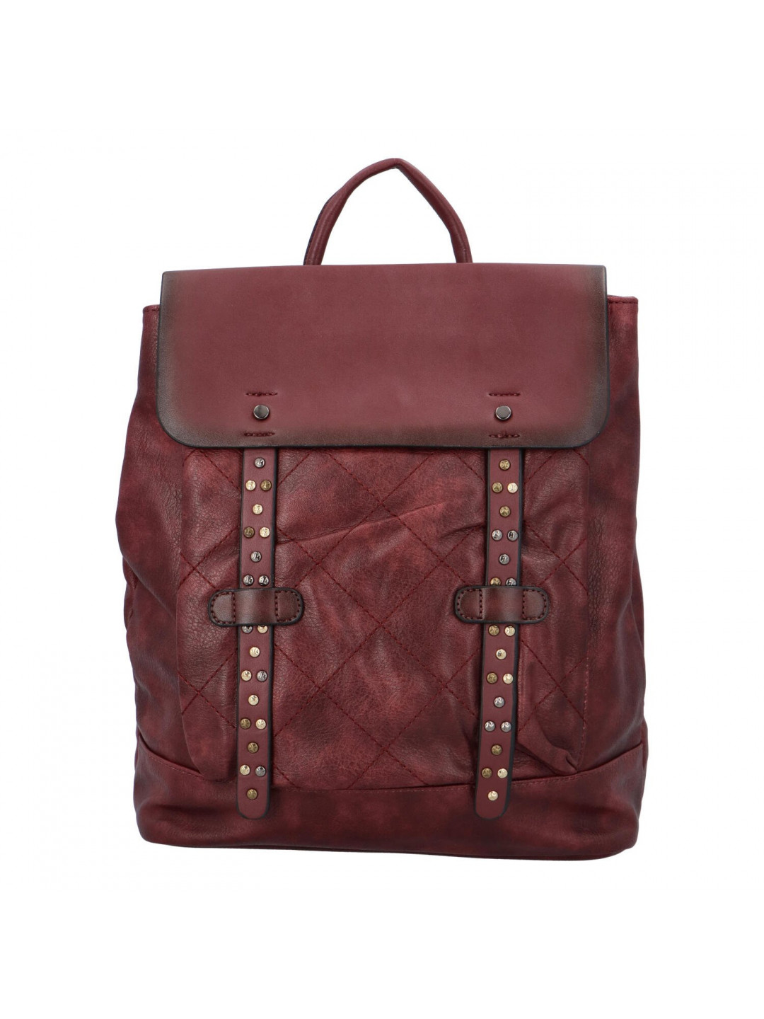 Stylový koženkový batoh Abadon červený