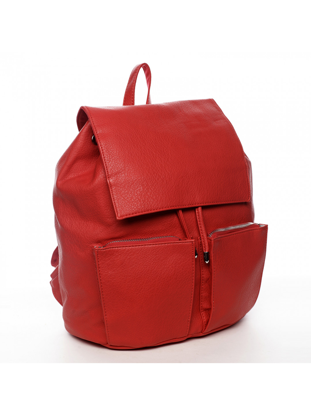 Designový dámský koženkový batoh Ilijana červená