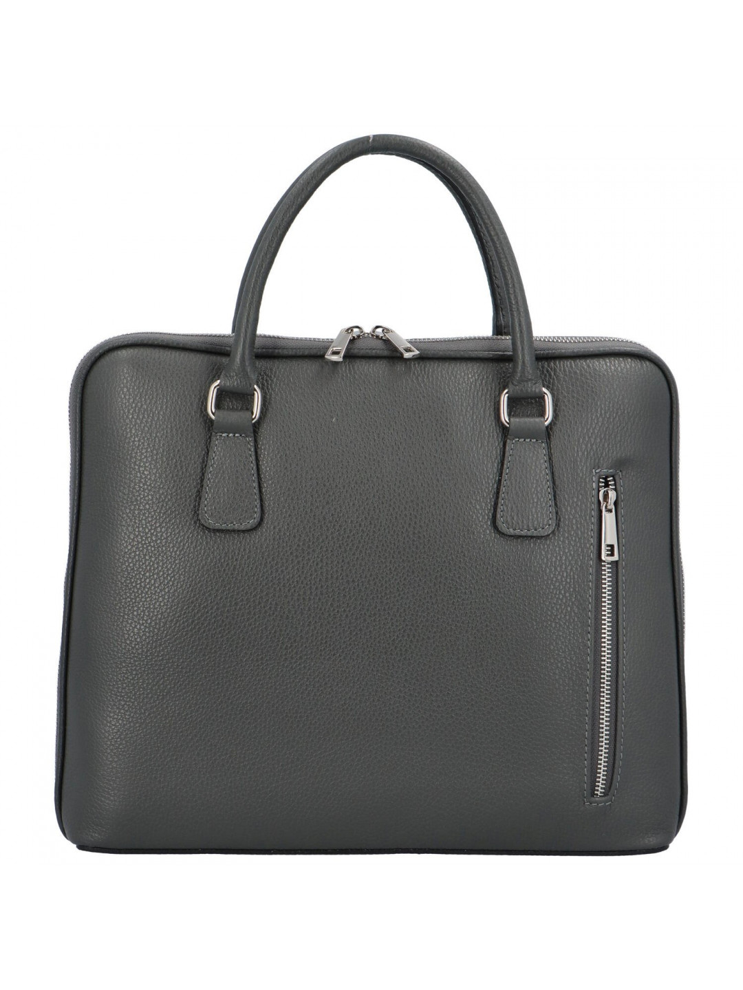 Kožená business taška na laptop Kendall D27 šedá