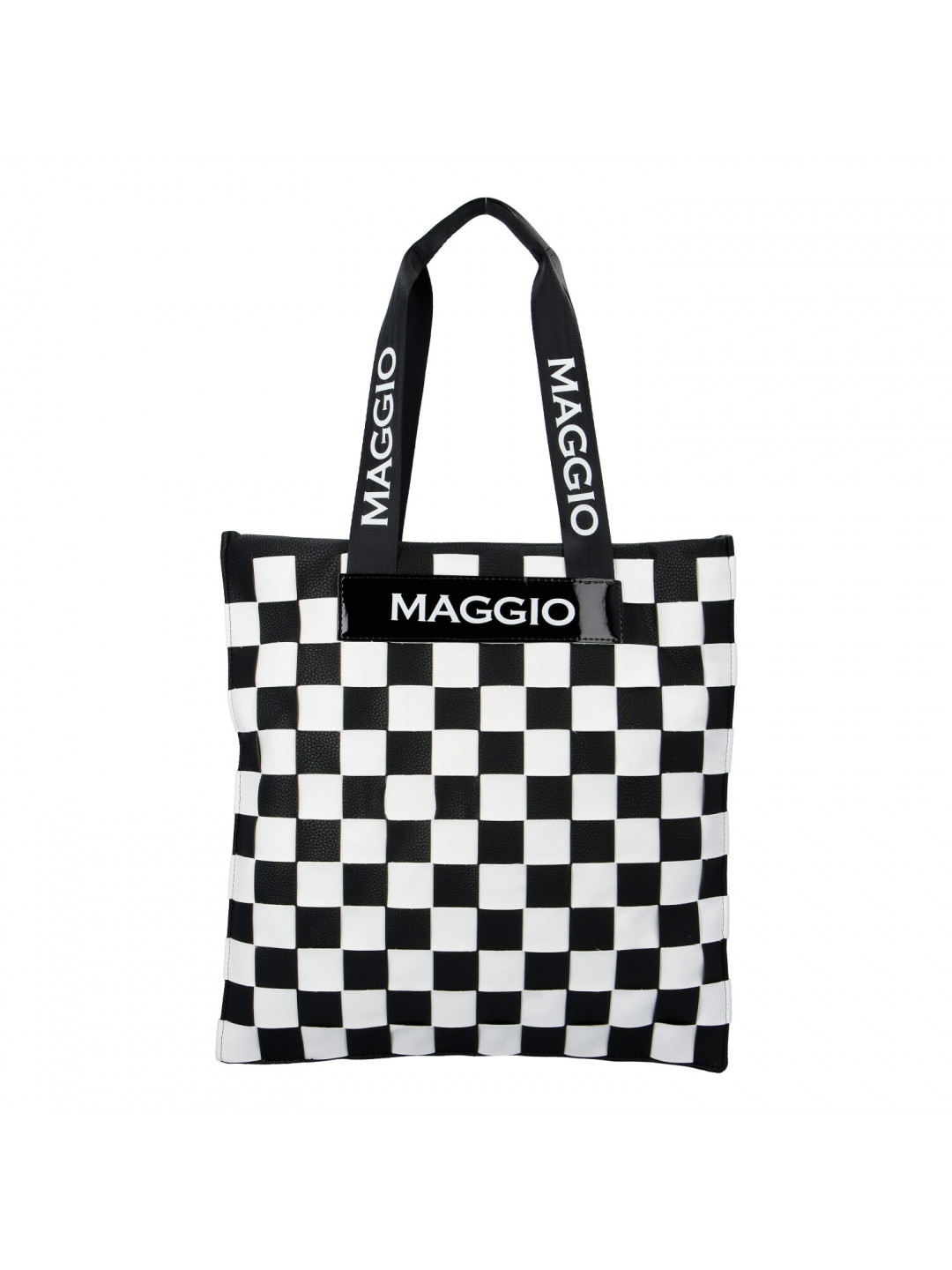 Extravagantní dámská koženková kabelka Maggio square černá