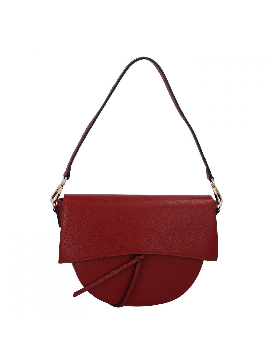 Menší dámská kožená kabelka Leather mini červená