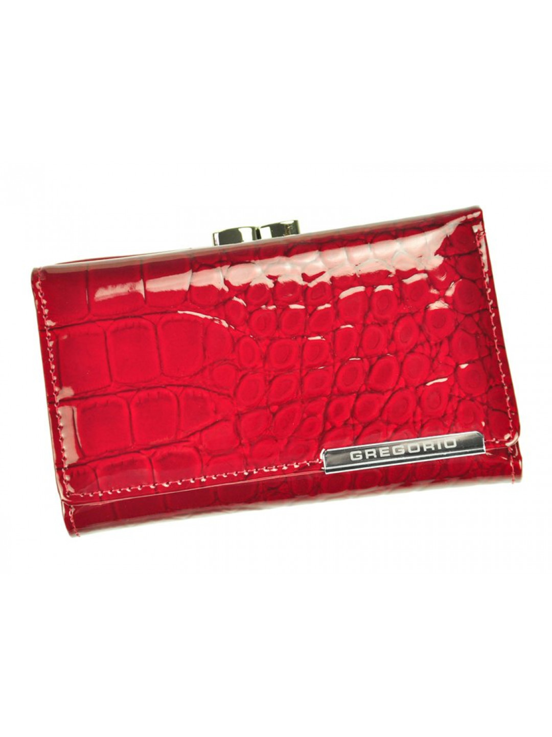Luxusní dámská kožená peněženka Ema croco červená