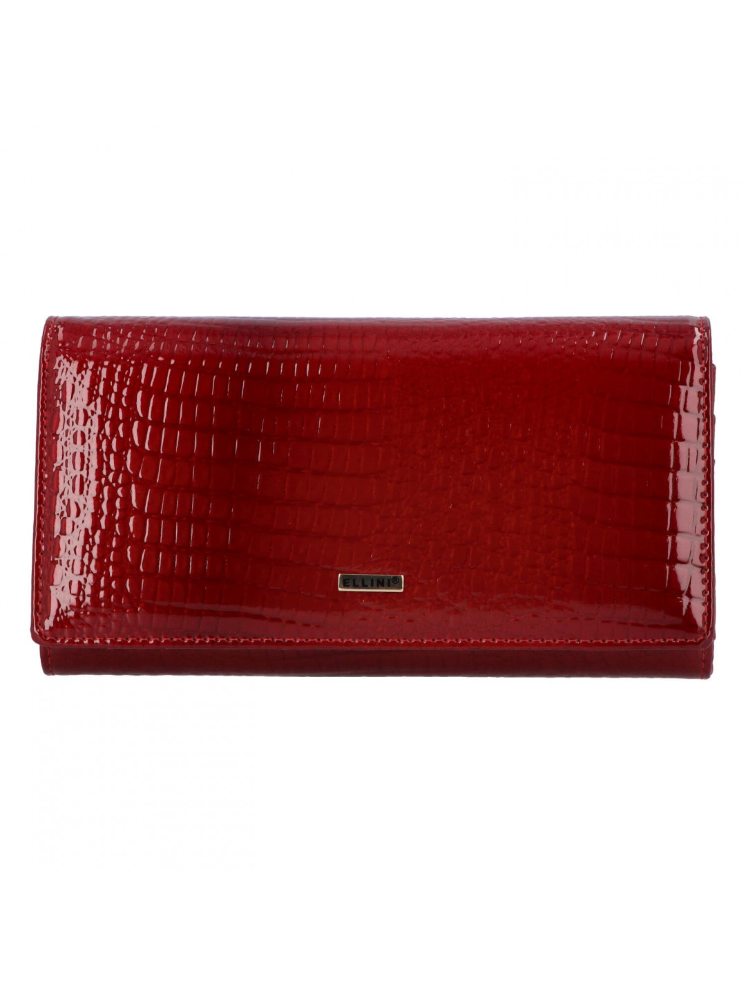 Velká dámská kožená lakovaná peněženka Wanda červená