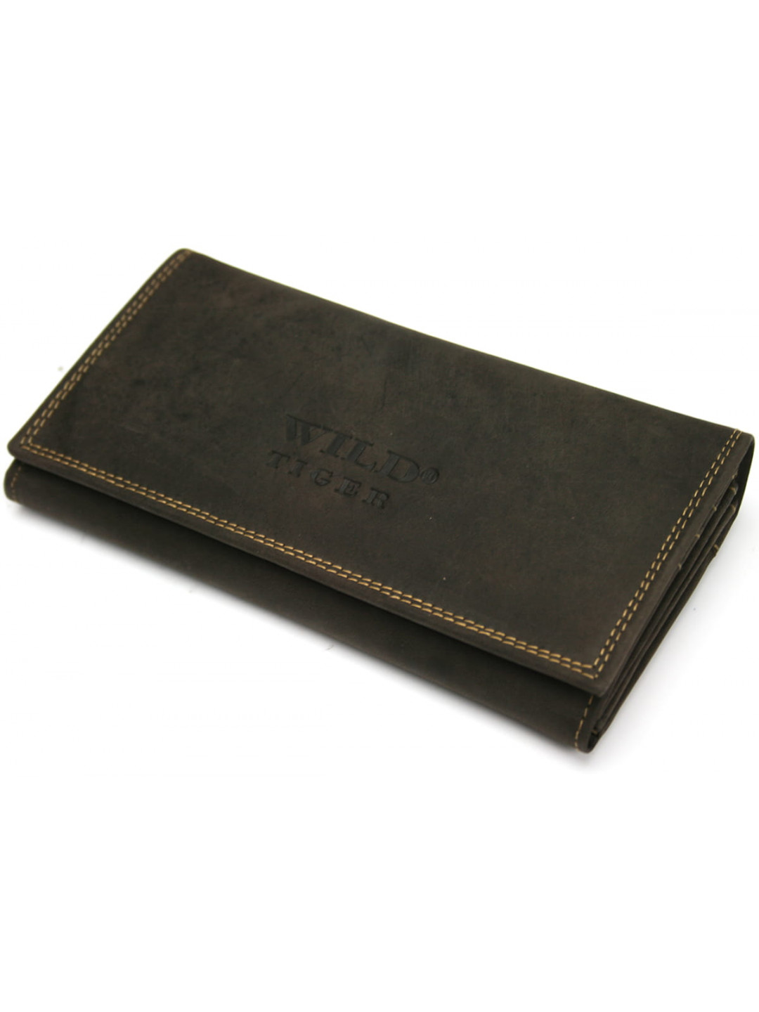 Luxusní dámská kožená peněženka Silko tmavě hmědá