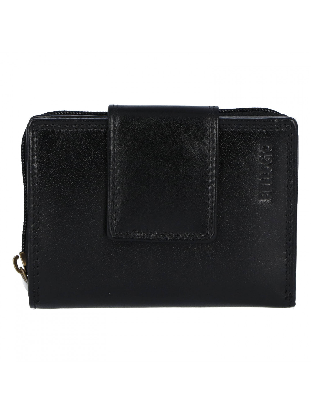 Menší a praktická dámská kožená peněženka Tina černá